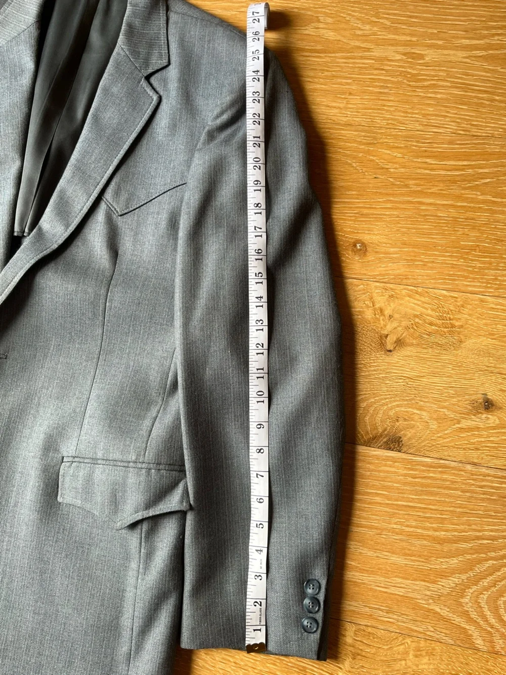 Men's Vintage Western Three-Piece Suit, Blueish-Gray
